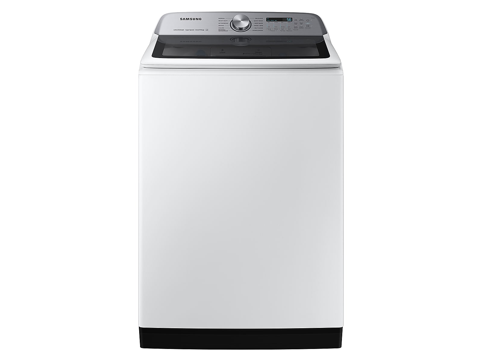 Samsung 5.4 cu. ft. Extra-Large Capacity Smart Top Load Washer with ActiveWave™ Agitator and Super Speed Wash in White(WA54CG7105AWUS)