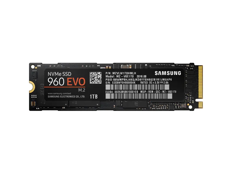 SSD 960 EVO M.2 1TB Memory & Storage - MZ-V6E1T0BW | Samsung