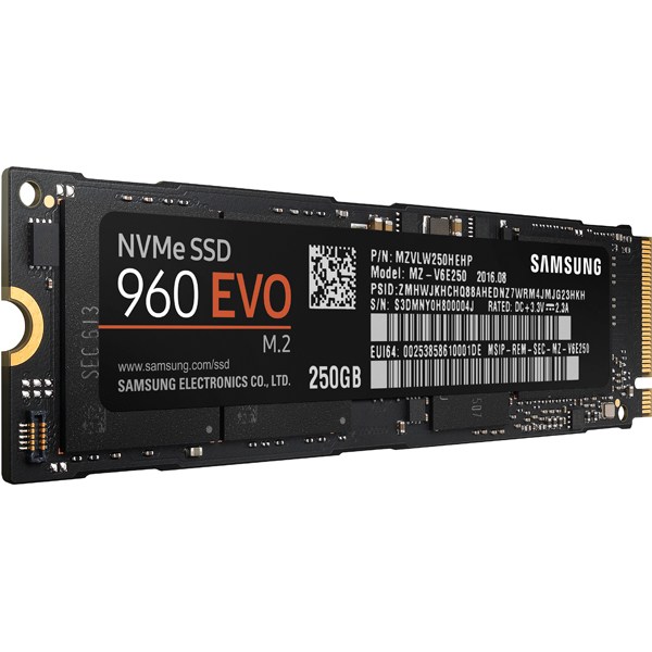 SSD 250GB M.2 NVMe Samsung 960 EVO