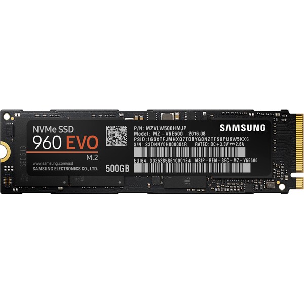 SSD 960 EVO NVMe M.2 500GB