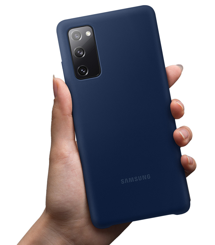 Evetane Coque Samsung Galaxy S20 FE Silicone liquide Bleu Marine +