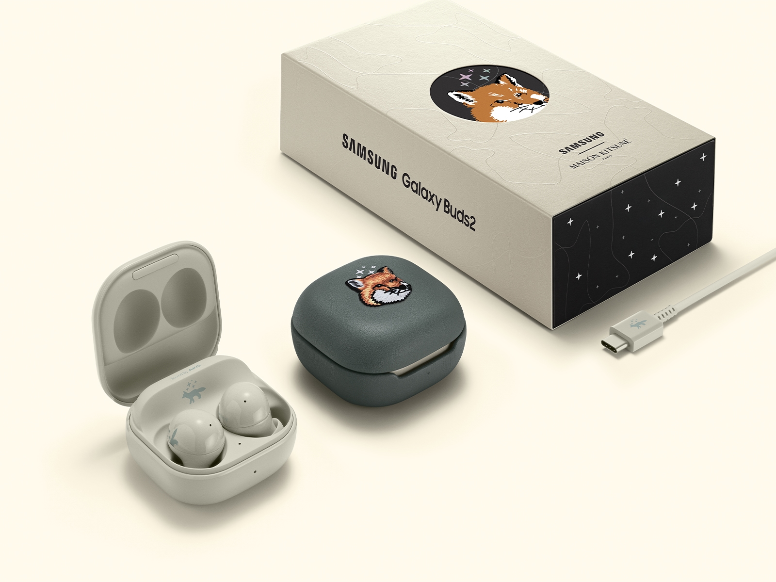 SM-R177NZEKXAR | Galaxy Buds2 Maison Kitsuné Edition | Samsung