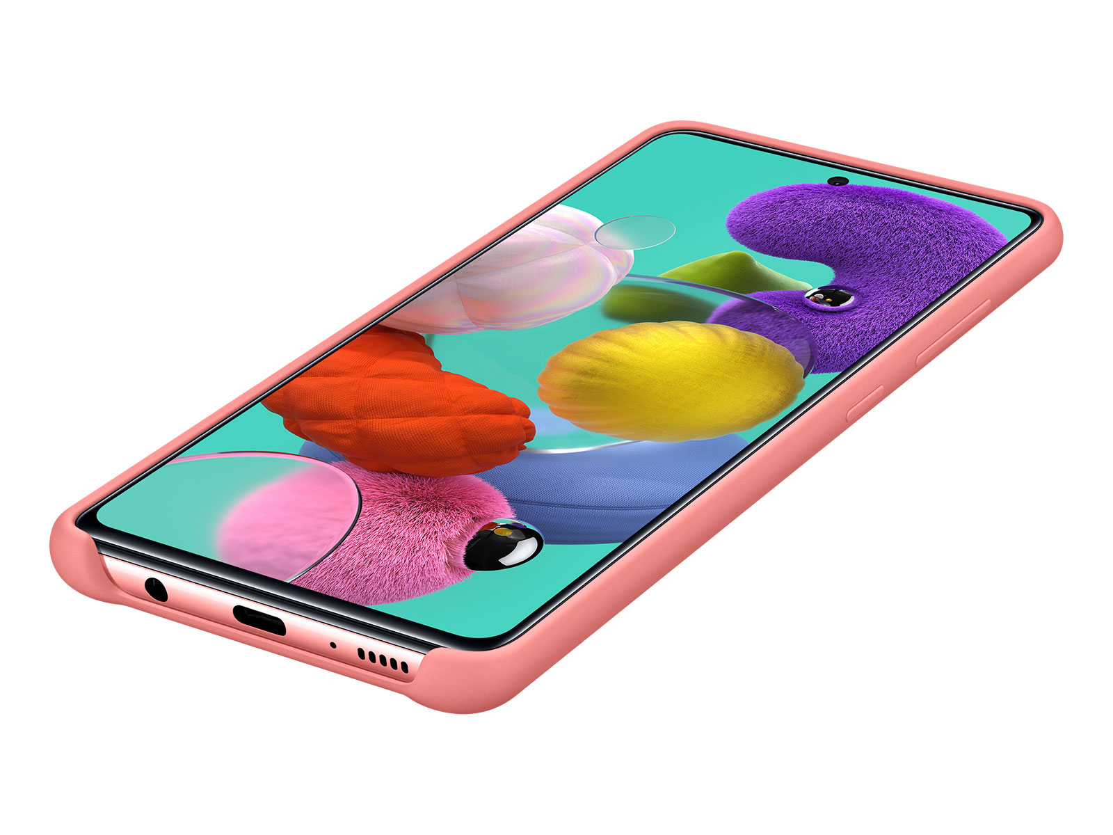 Galaxy A51 LTE Silicone Cover, Pink Mobile Accessories - EF