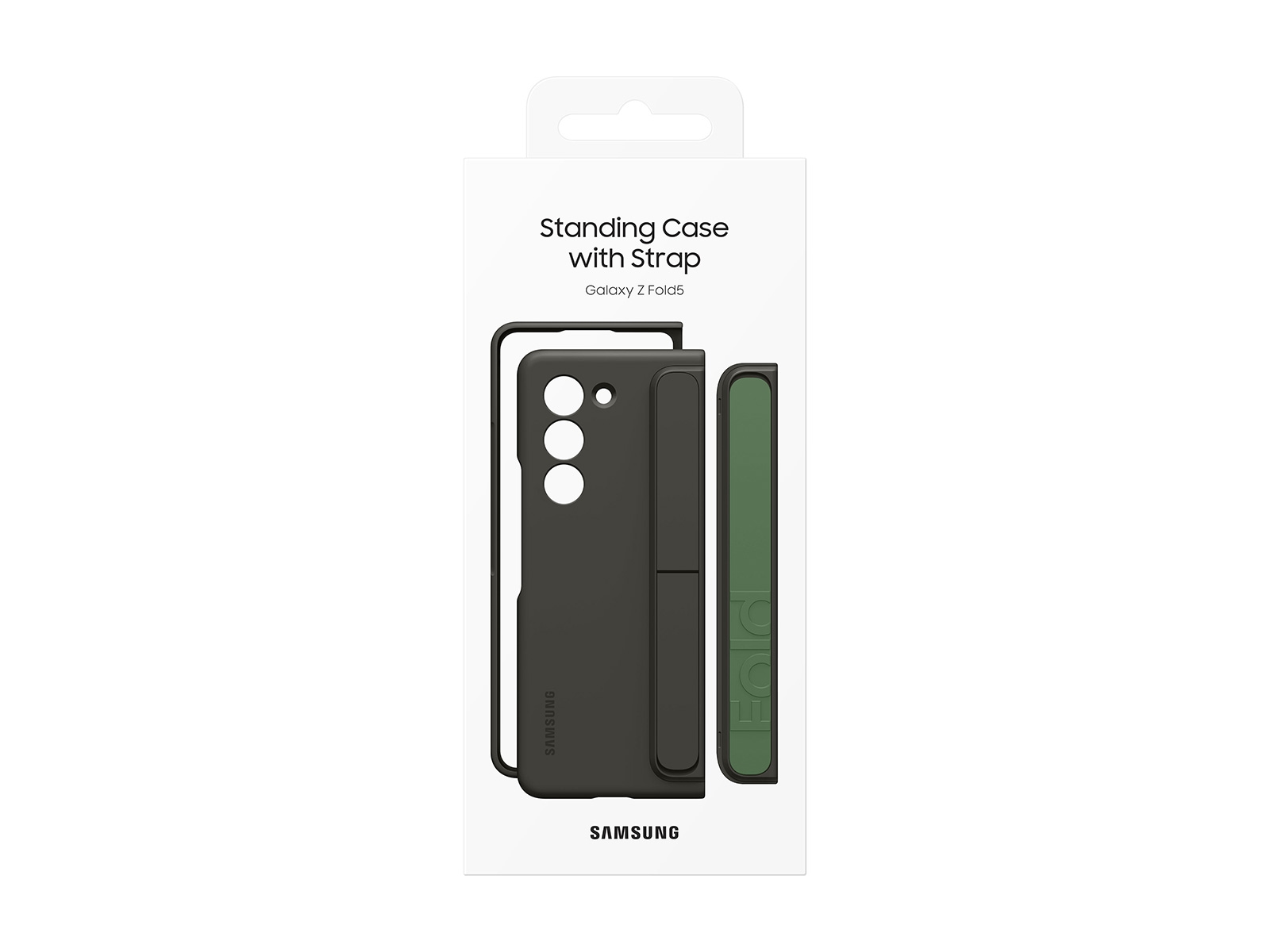 Galaxy Z Fold5 Standing Case with Strap, Graphite