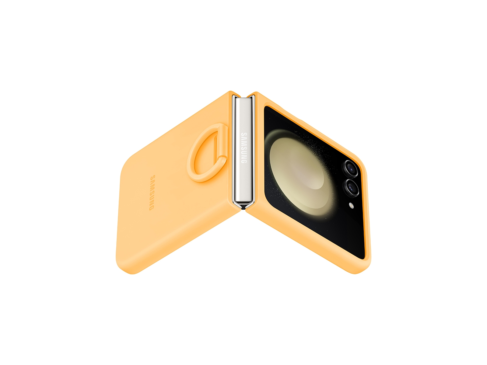 Thumbnail image of Galaxy Z Flip5 Silicone Case with Ring, Apricot