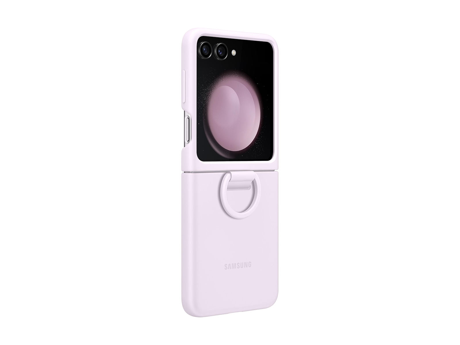 Galaxy Z Flip5 Silicone Case with Ring, Lavender for Business