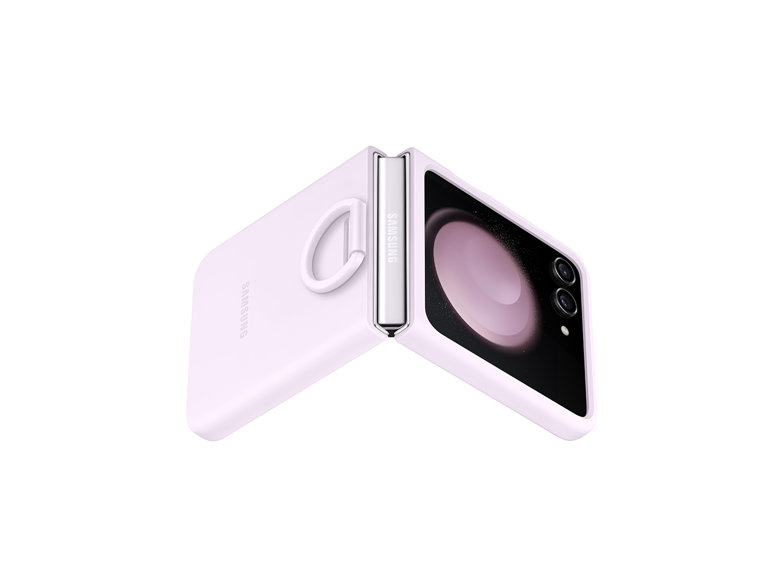 Samsung - Galaxy Z Flip5 Silicone Case with Ring - Lavender