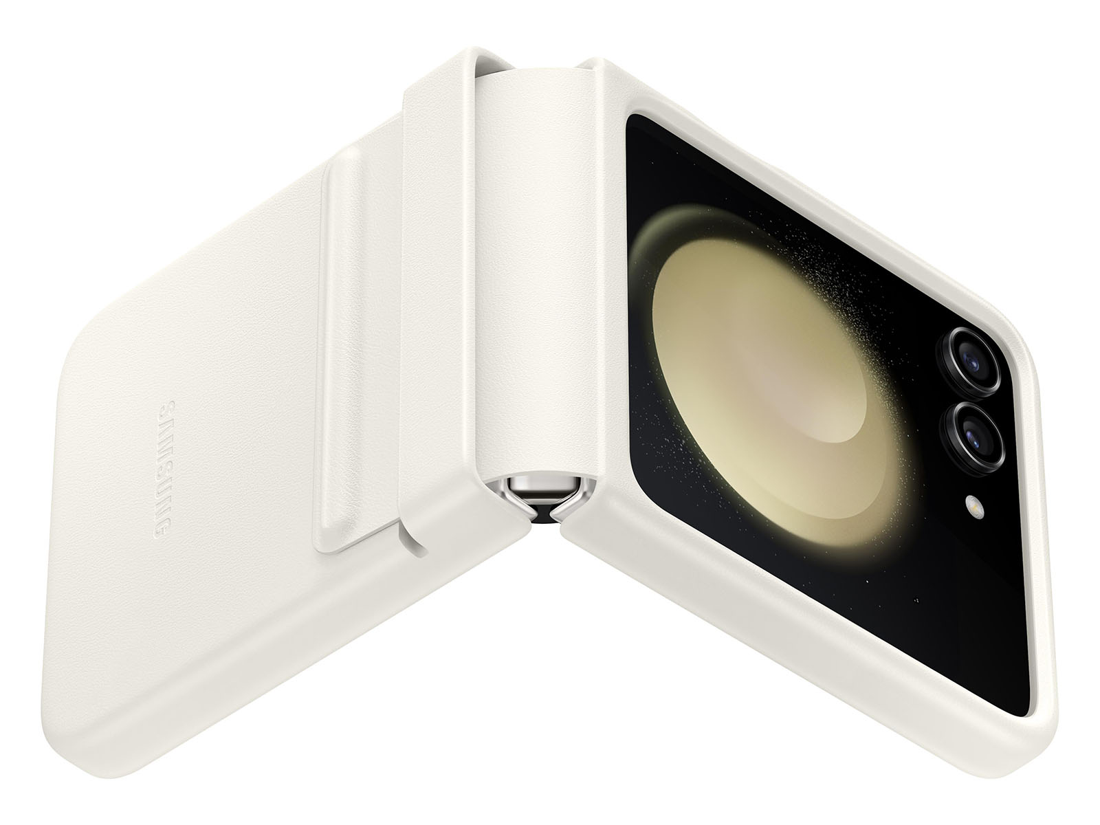 Funda Ecocuero con solapa Samsung Galaxy Z Flip5 Cream - Multipoint