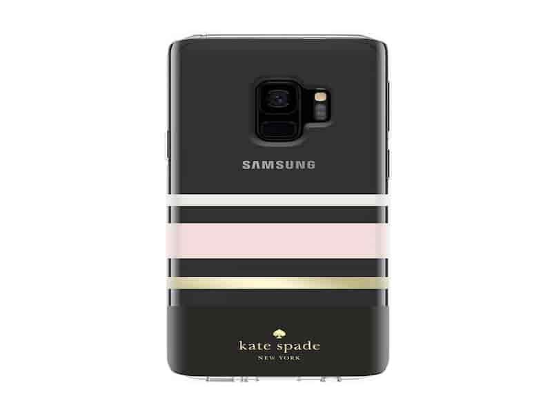Kate Spade Protective Hardshell Case for Galaxy S9, Charlotte Strip