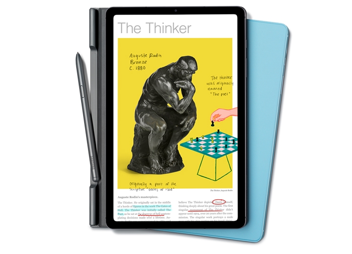 Galaxy Tab S6 Lite Book Cover, Oxford Gray - EF-BP610PJEGUJ