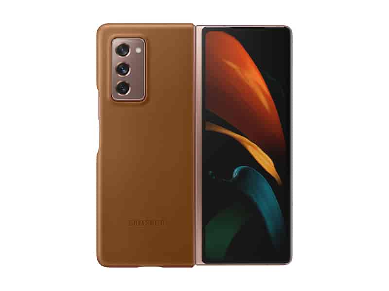 Galaxy Z Fold2 5G Leather Cover, Brown