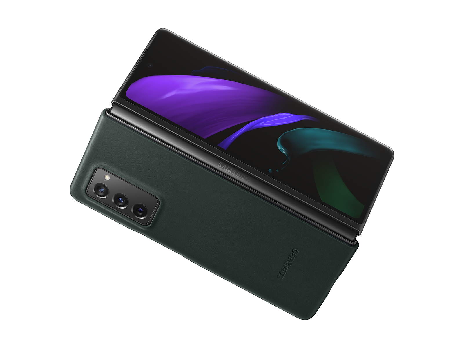 Thumbnail image of Galaxy Z Fold2 5G Leather Cover, Green