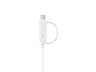 Thumbnail image of Fast Charge Travel Charger with Micro USB and USB-C combo cable, White