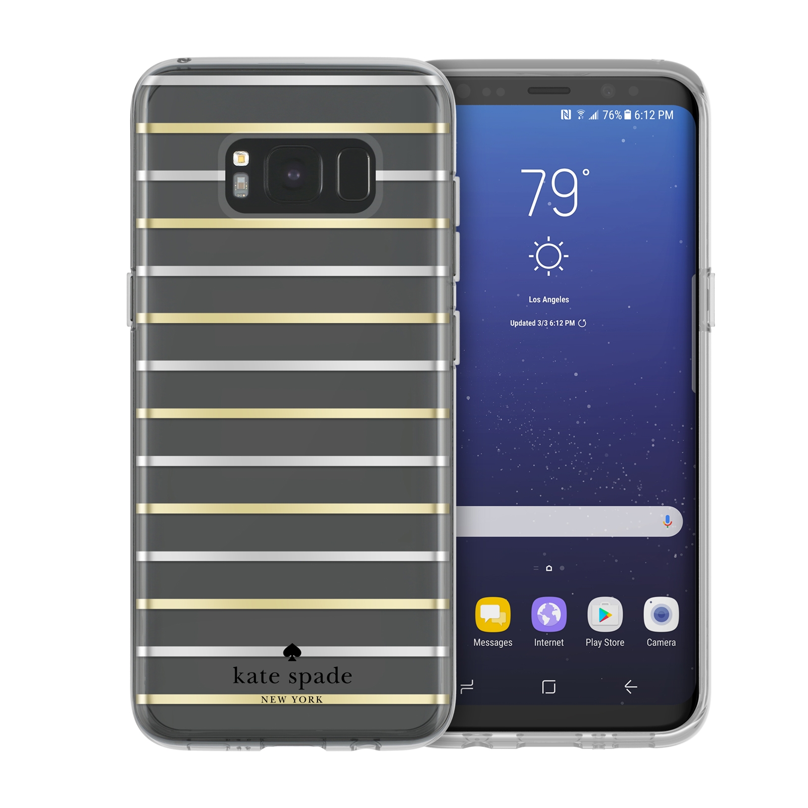 Thumbnail image of kate spade new york Protective Hardshell Case for Galaxy S8, Surprise Stripe