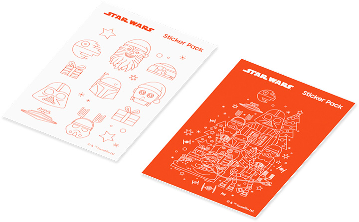  Star Wars Stickers Party Favors ~ Set of 2 Sticker