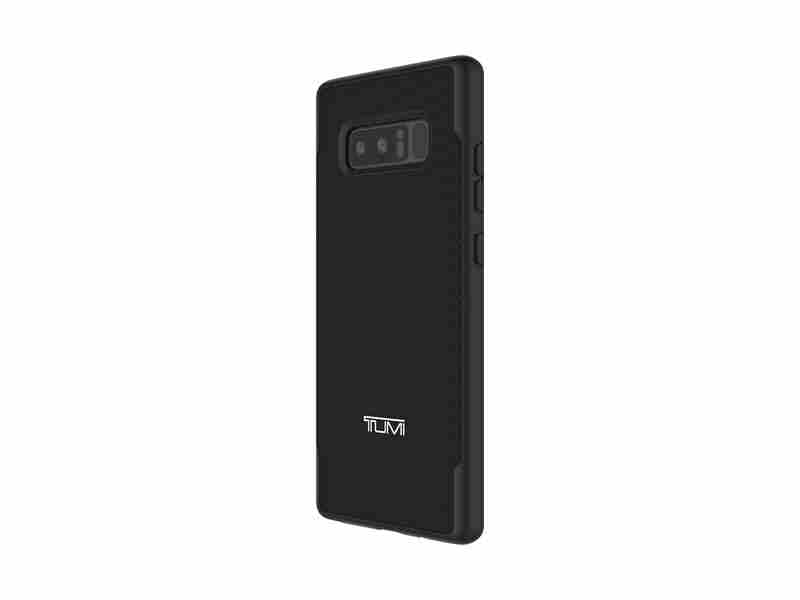 TUMI Co-Mold Case for Galaxy Note8, Black Leather