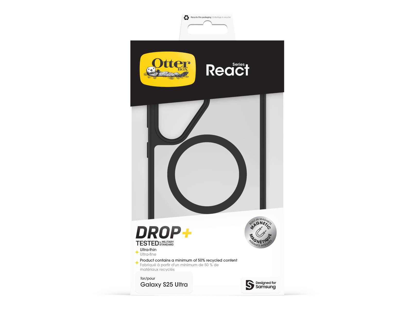 Thumbnail image of Galaxy S25 Ultra OtterBox React Magnet Black Crystal