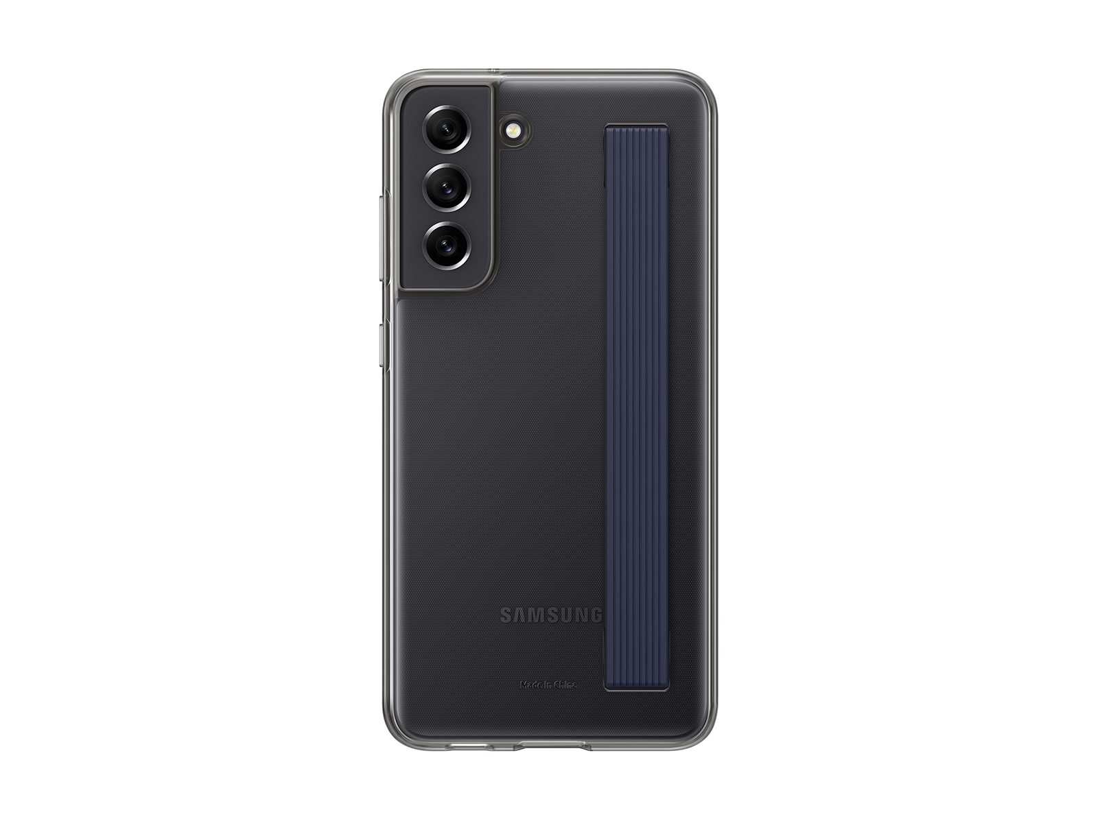 UPC 887276576107 product image for Samsung Galaxy S21 FE 5G Clear Slim Strap Cover in Black(EF-XG990CBEGUS) | upcitemdb.com