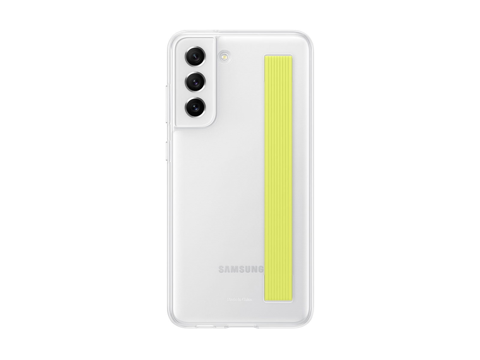 UPC 887276576053 product image for Samsung Galaxy S21 FE 5G Clear Slim Strap Cover, White in Transparency(EF-XG990C | upcitemdb.com