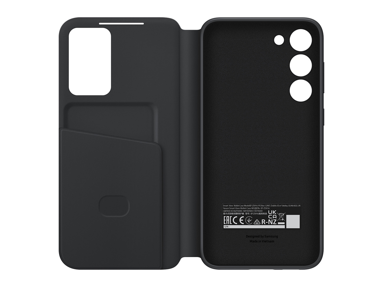 Thumbnail image of Galaxy S23+ S-View Wallet Case, Black