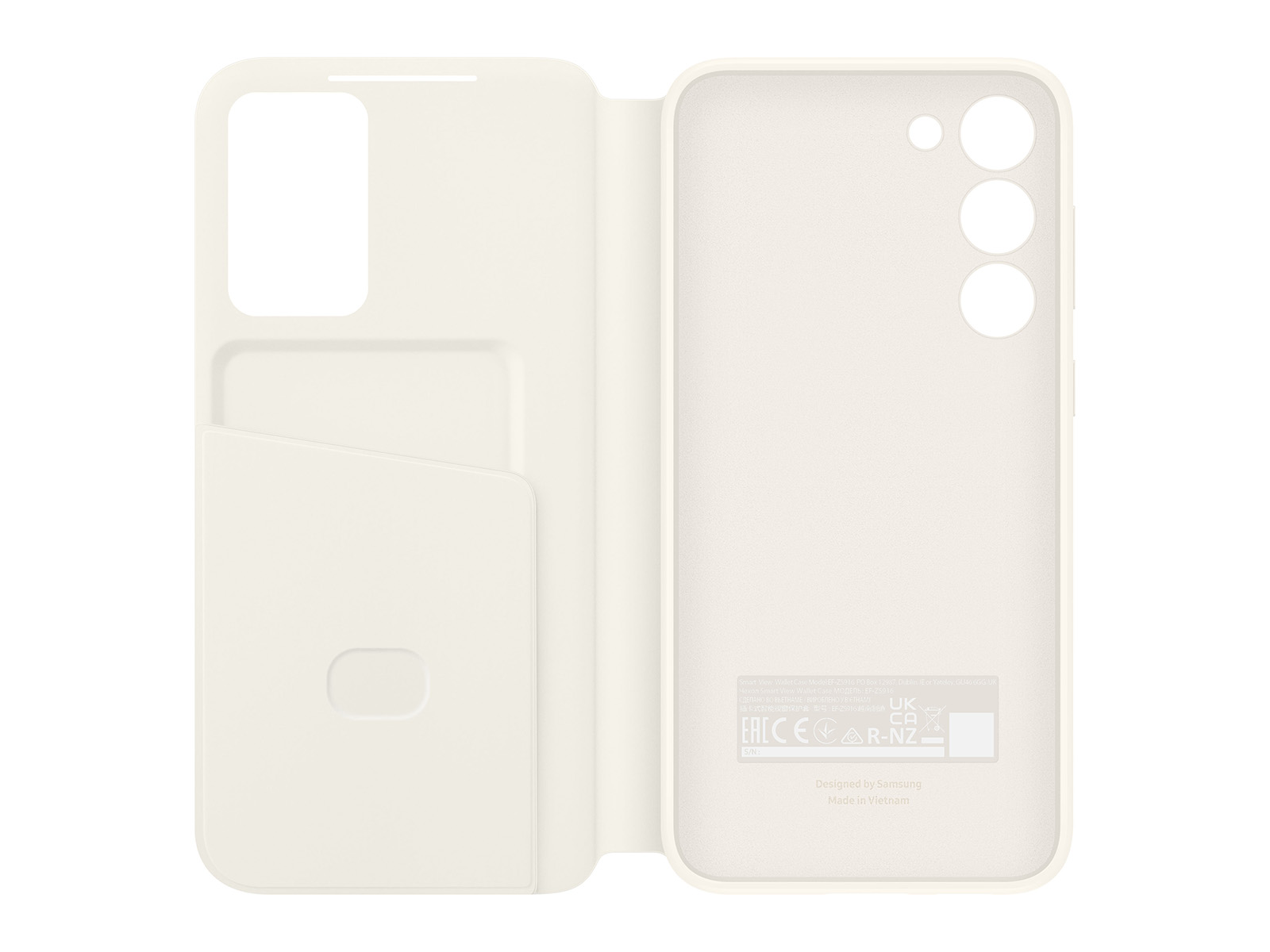 Thumbnail image of Galaxy S23+ S-View Wallet Case, Cream