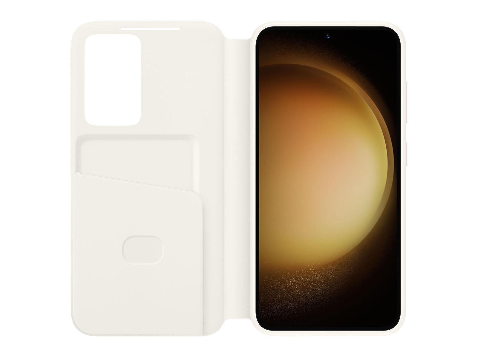 Thumbnail image of Galaxy S23 S-View Wallet Case, Cream