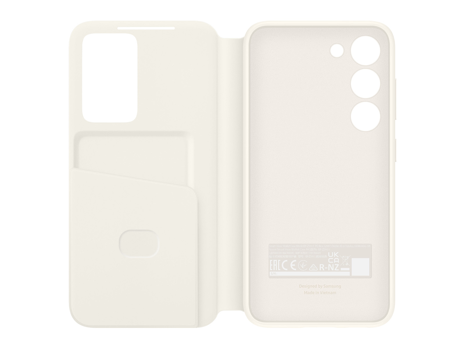 Thumbnail image of Galaxy S23 S-View Wallet Case, Cream