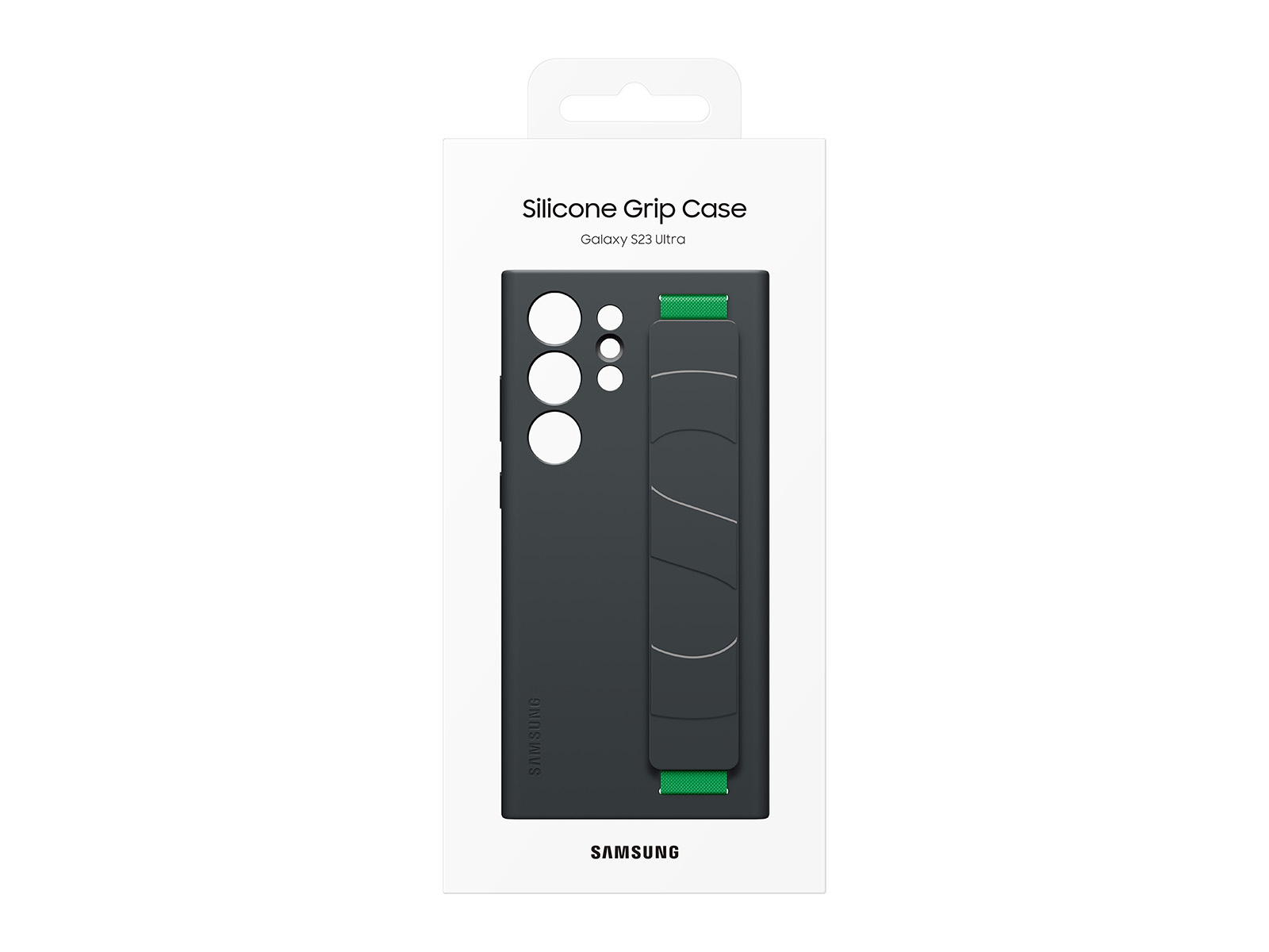 Samsung Silicone Grip Case Funda Silicona con Agarre Negra para Galaxy S23  Ultra