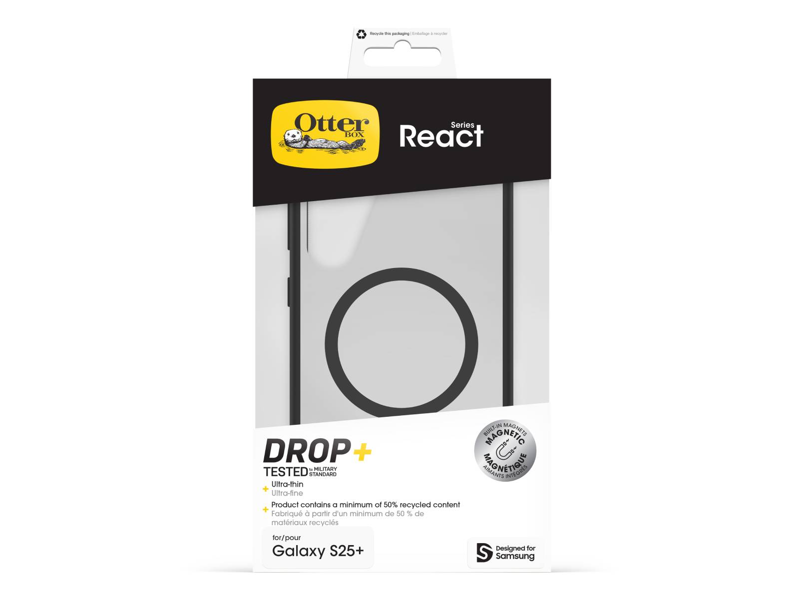 Thumbnail image of Galaxy S25+ OtterBox React Magnet Black Crystal