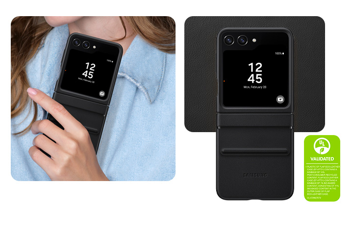 Galaxy Z Flip5 Flap Eco-Leather Case, Black Mobile Accessories -  EF-VF731PBEGUS