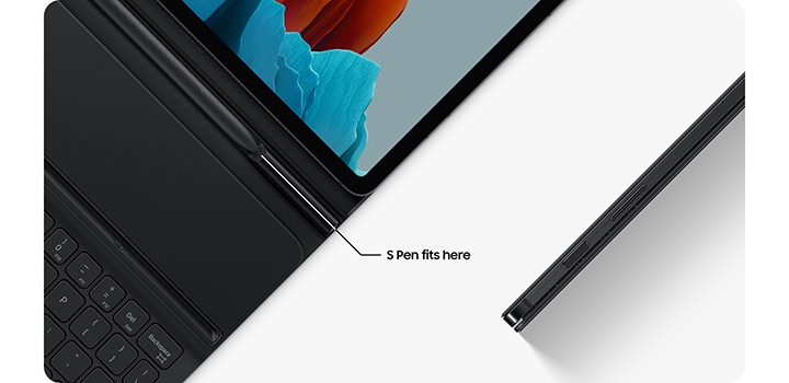 Galaxy Tab S8 / S7 Book Cover Keyboard Slim, Black Mobile