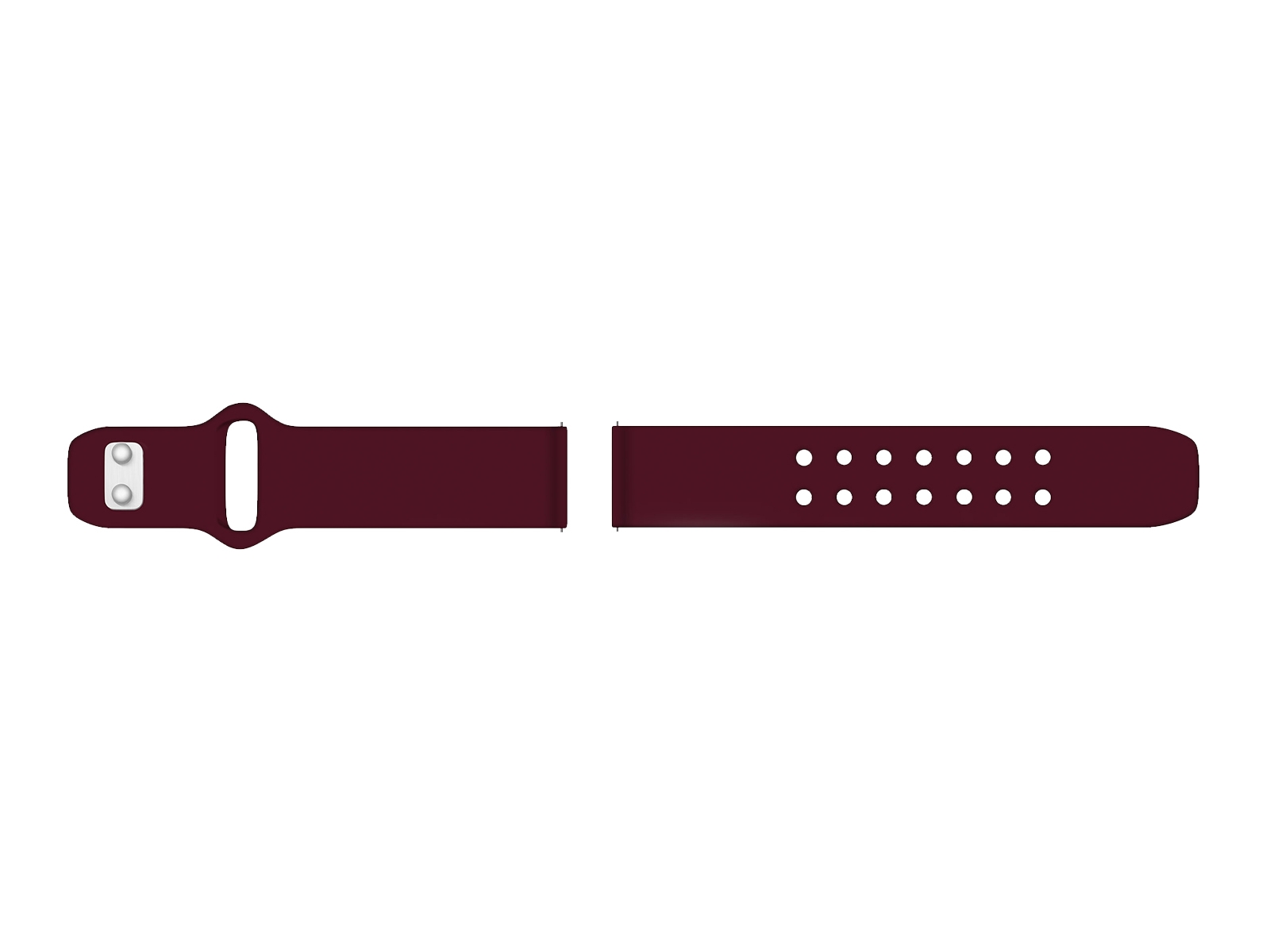 Thumbnail image of Quick Change Silicone Sport Watch Band, 20mm, Maroon