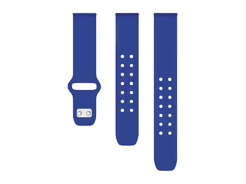 Quick Change Silicone Sport Watch Band, 20mm, Blue