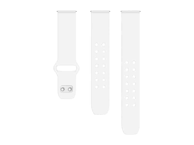 Quick Change Silicone Sport Watch Band, 20mm, White