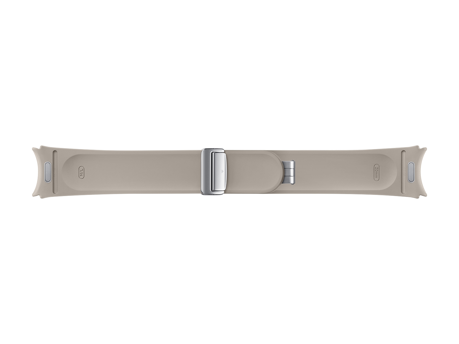 Galaxy Watch D-Buckle Hybrid Eco-Leather Band, M/L, Etoupe