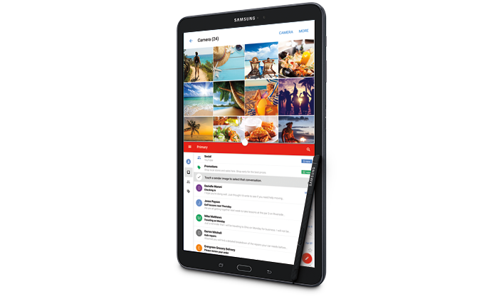 Samsung Galaxy A SM-P580 Tablette avec Stylet S Pen, 10, 1, Wi-FI, 16 Go -  Noir : : Informatique