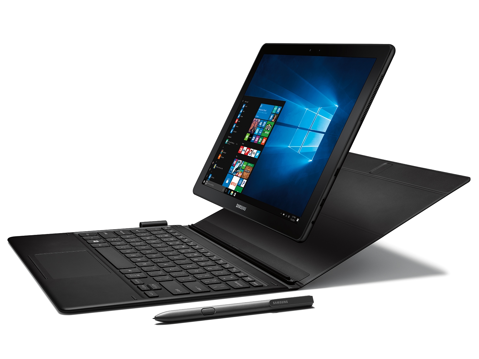 Galaxy Book 12” Windows 10 Home, 2-in-1 PC (Wi-Fi), Black (4GB RAM/128GB  SSD), Tablets - SM-W720NTKBXAR