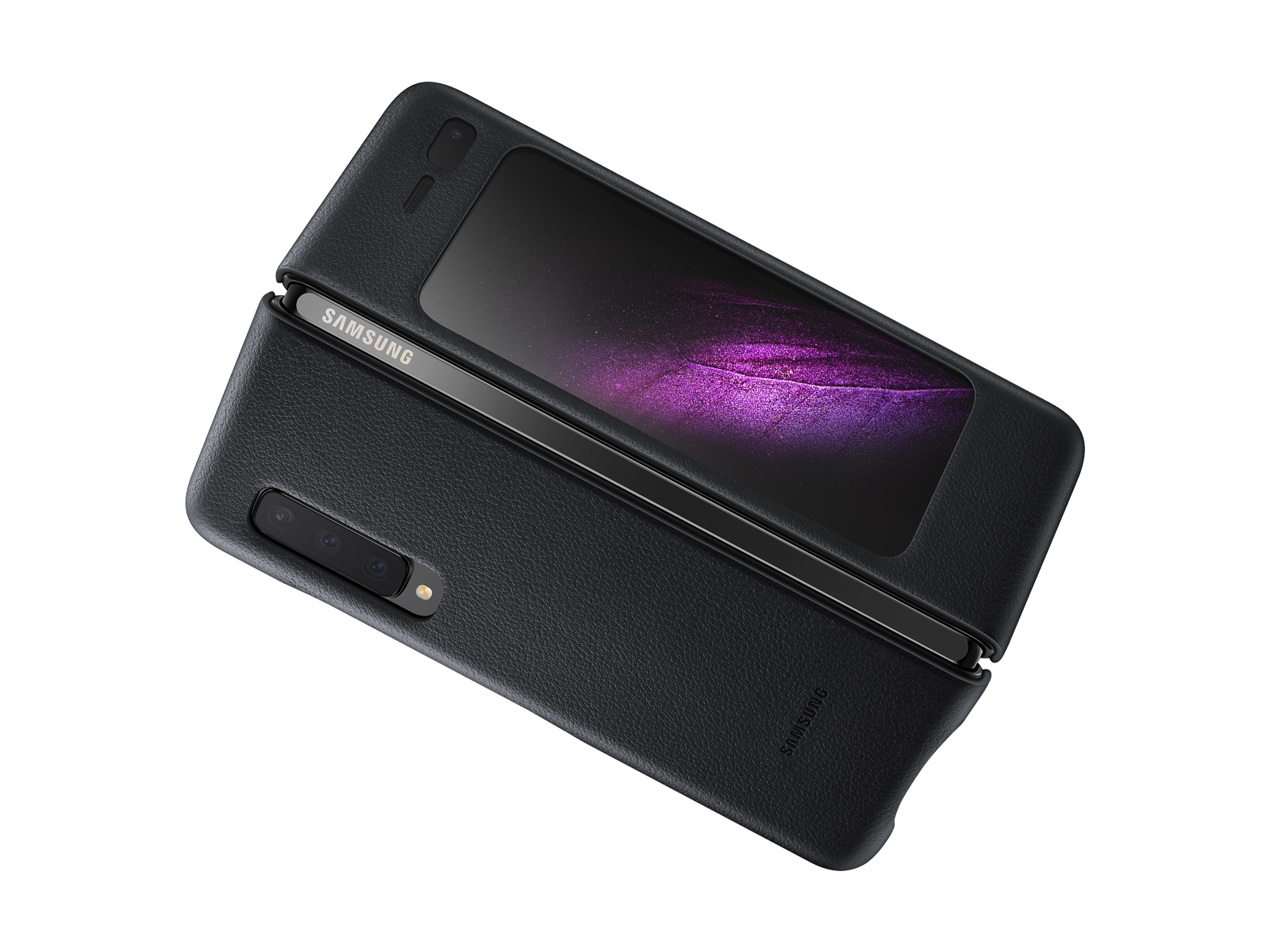 Samsung Leather Cover for Galaxy Z Fold4 Black EF-VF936LBEGUS - Best Buy