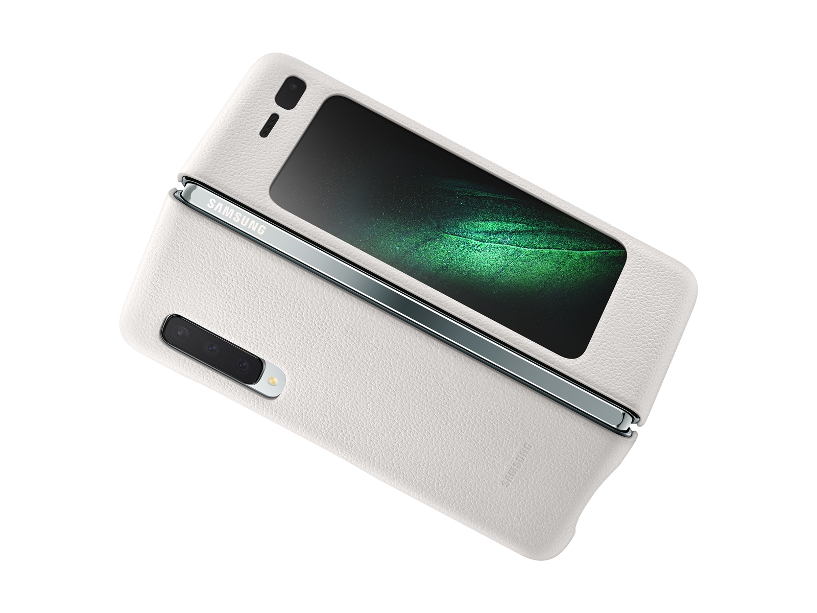 Thumbnail image of Galaxy Fold Leather Cover, White