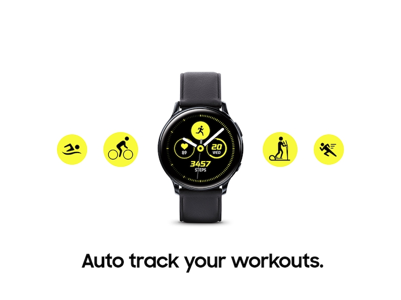 Larger View of Galaxy Watch Active2 (40mm), Black (LTE)