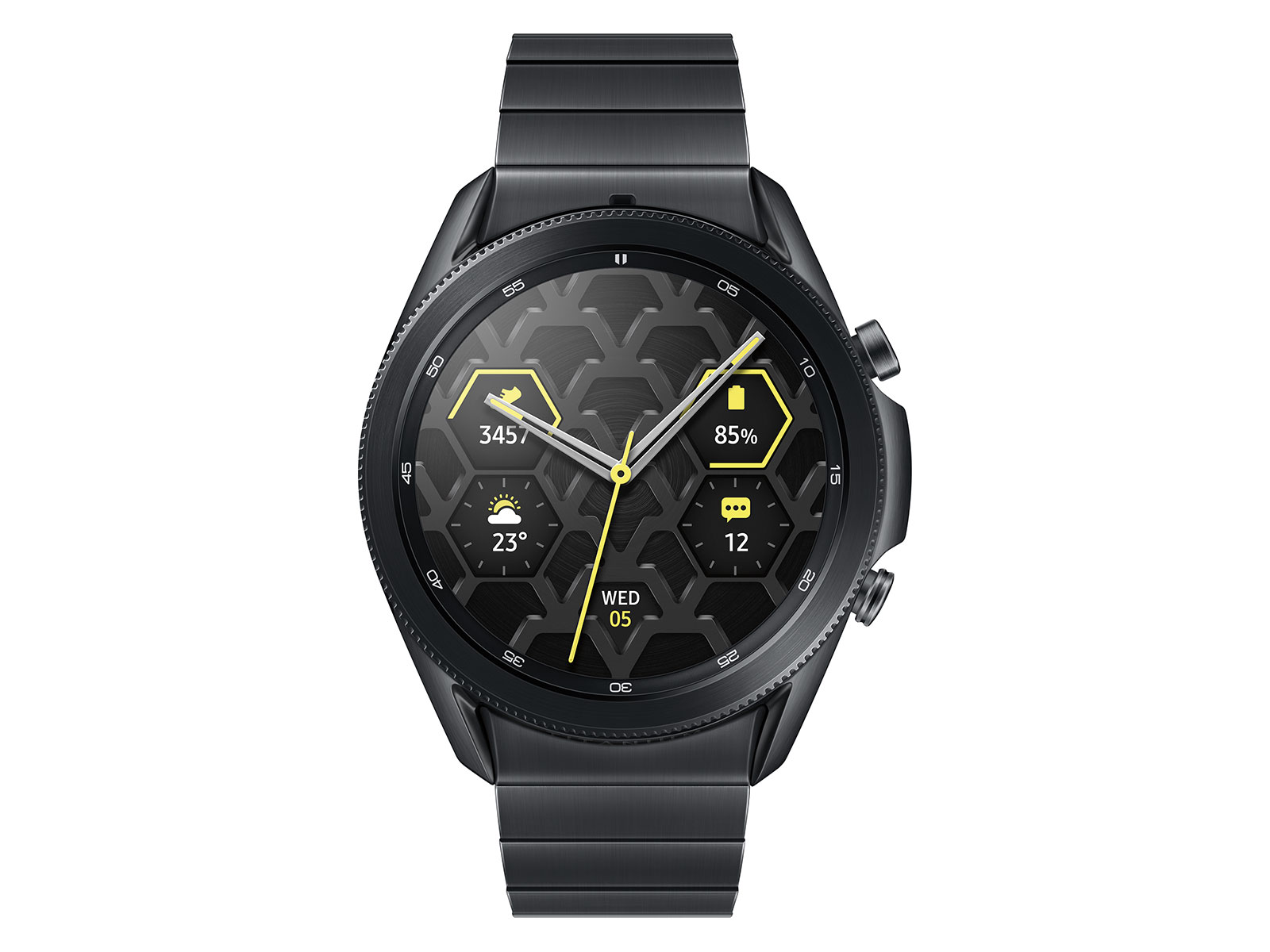 Galaxy Watch3 Titanium (45MM), Mystic Black (Bluetooth) Wearables ...