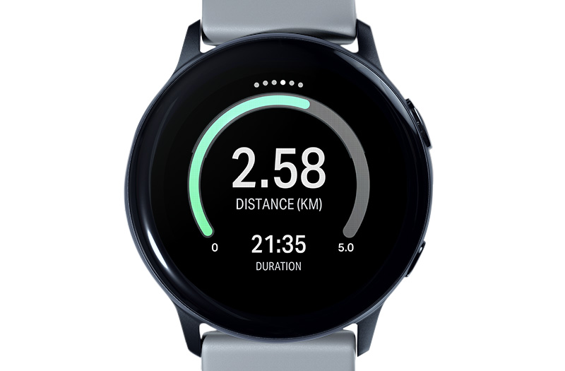 Samsung Galaxy Watch Active 2 SM-R830 40mm Aluminum Case with Sport Band  Smartwatch - Aqua Black (Bluetooth) for sale online