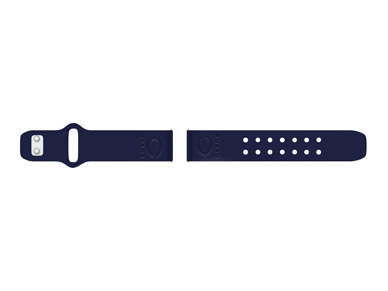Thumbnail image of Chicago Bears Debossed Silicone Watch Band (22mm) Navy Blue