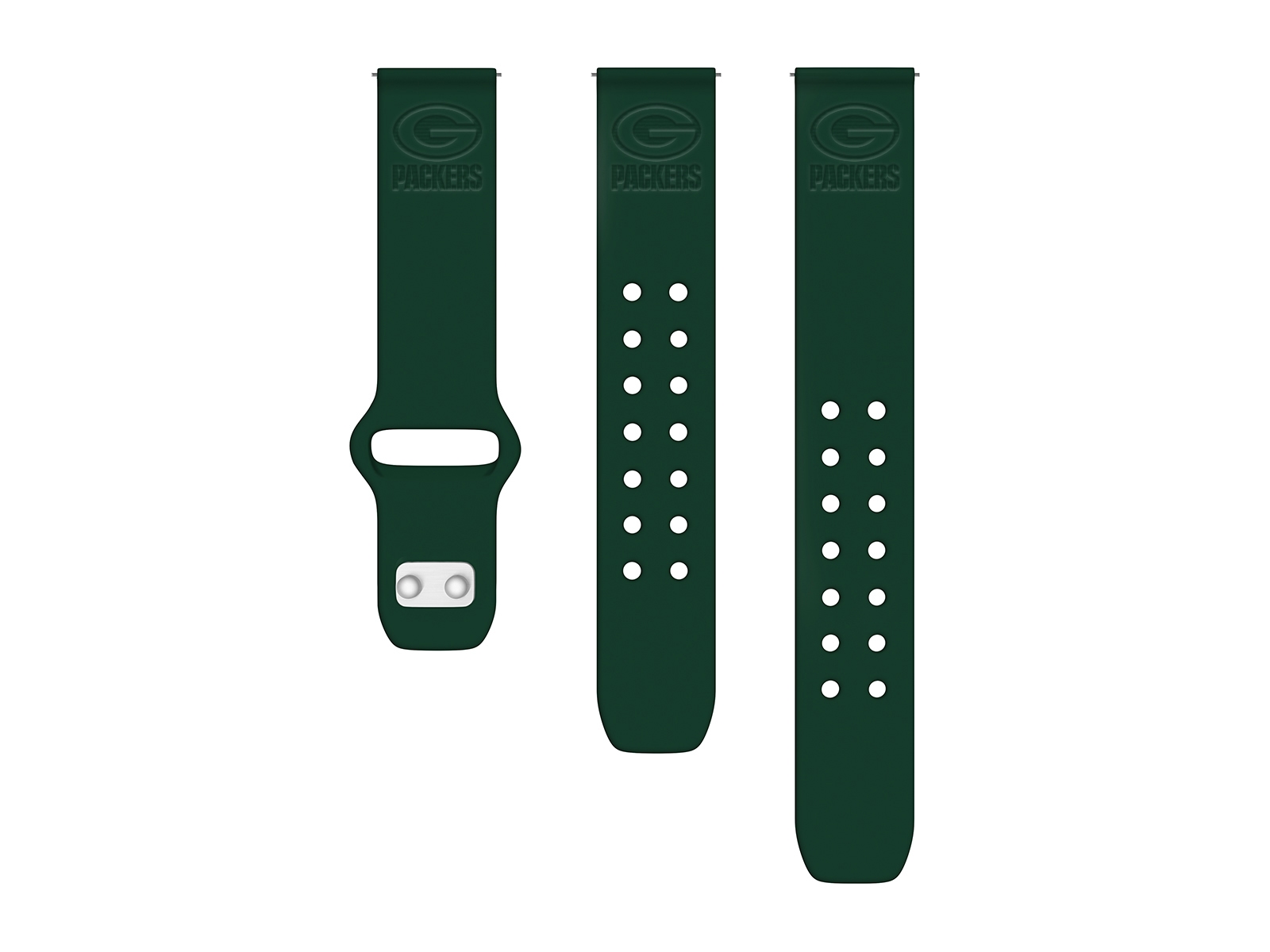 Thumbnail image of Green Bay Packers Debossed Silicone Watch Band (22mm) Green