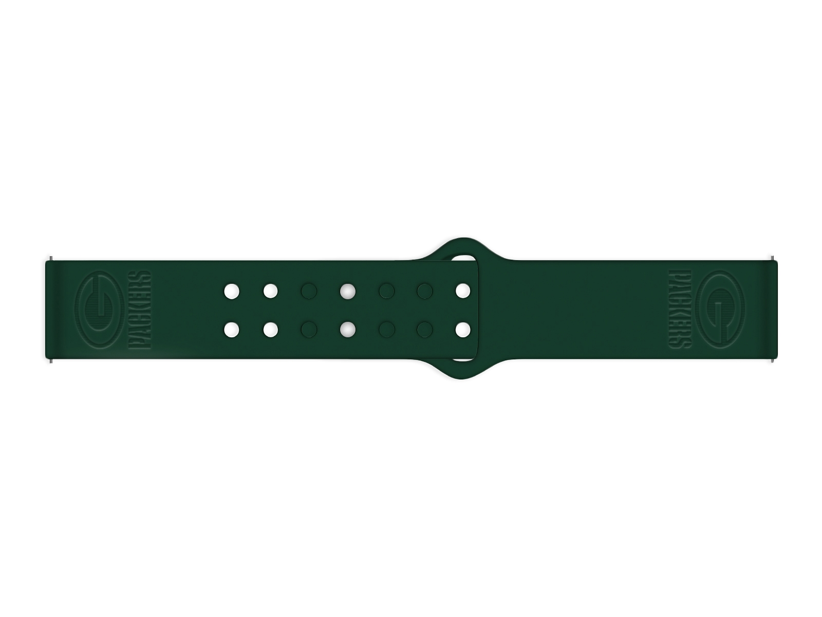 Thumbnail image of Green Bay Packers Debossed Silicone Watch Band (20mm) Green