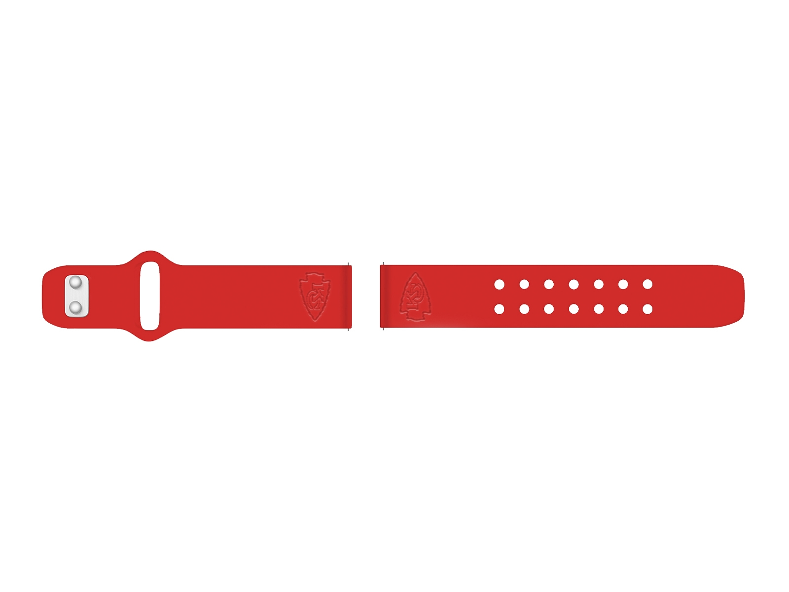 Thumbnail image of Kansas City Chiefs Debossed Silicone Watch Band (22mm) Red