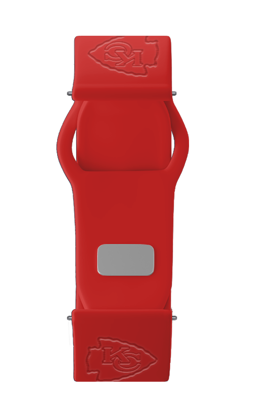 Thumbnail image of Kansas City Chiefs Debossed Silicone Watch Band (22mm) Red