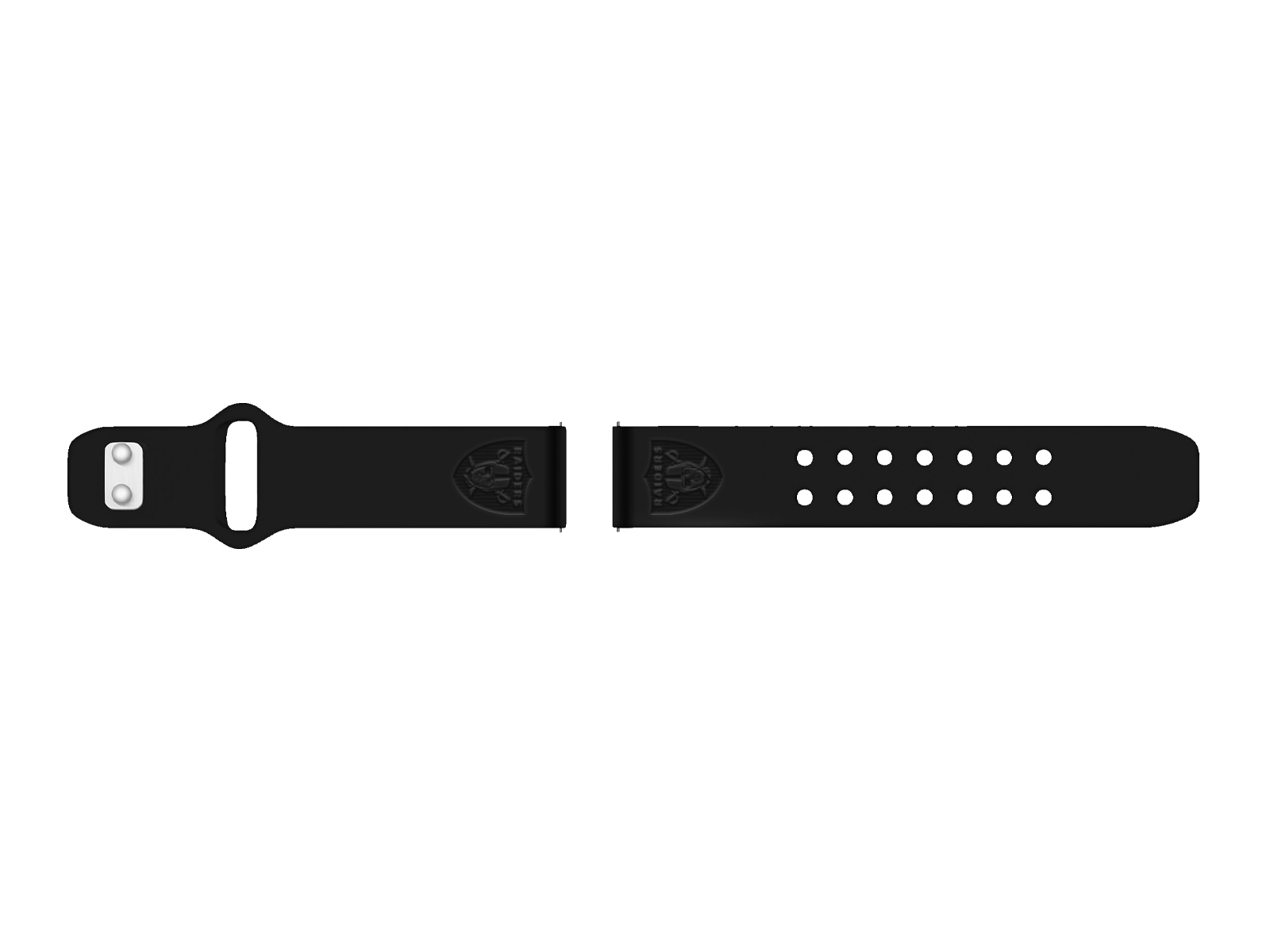 Thumbnail image of Las Vegas Raiders Debossed Silicone Watch Band (22mm) Black