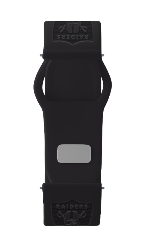 Las Vegas Raiders Debossed Silicone Watch Band (22mm) Black Mobile