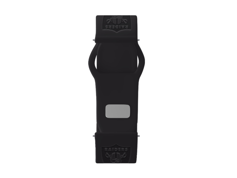 Las Vegas Raiders Debossed Silicone Watch Band (22mm) Black Mobile